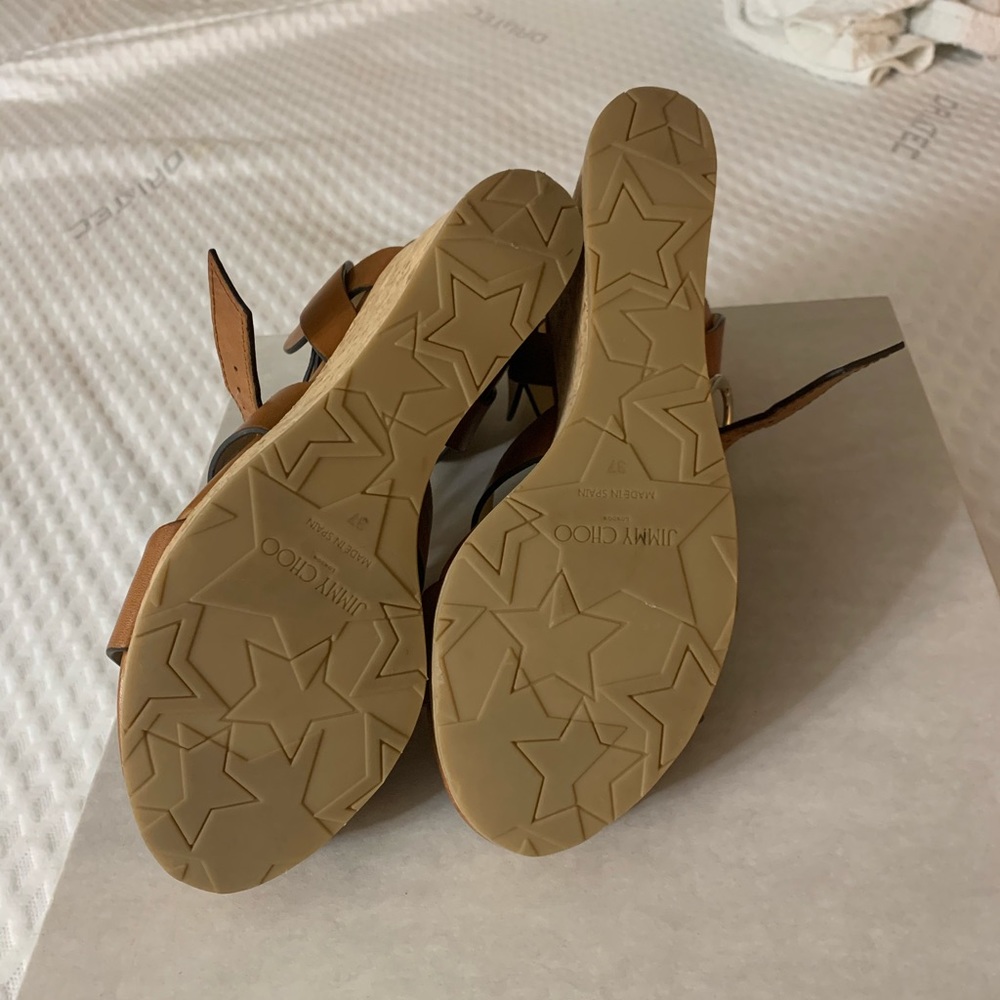 Jimmy Choo Brown Wedges - Picture 2 of 5